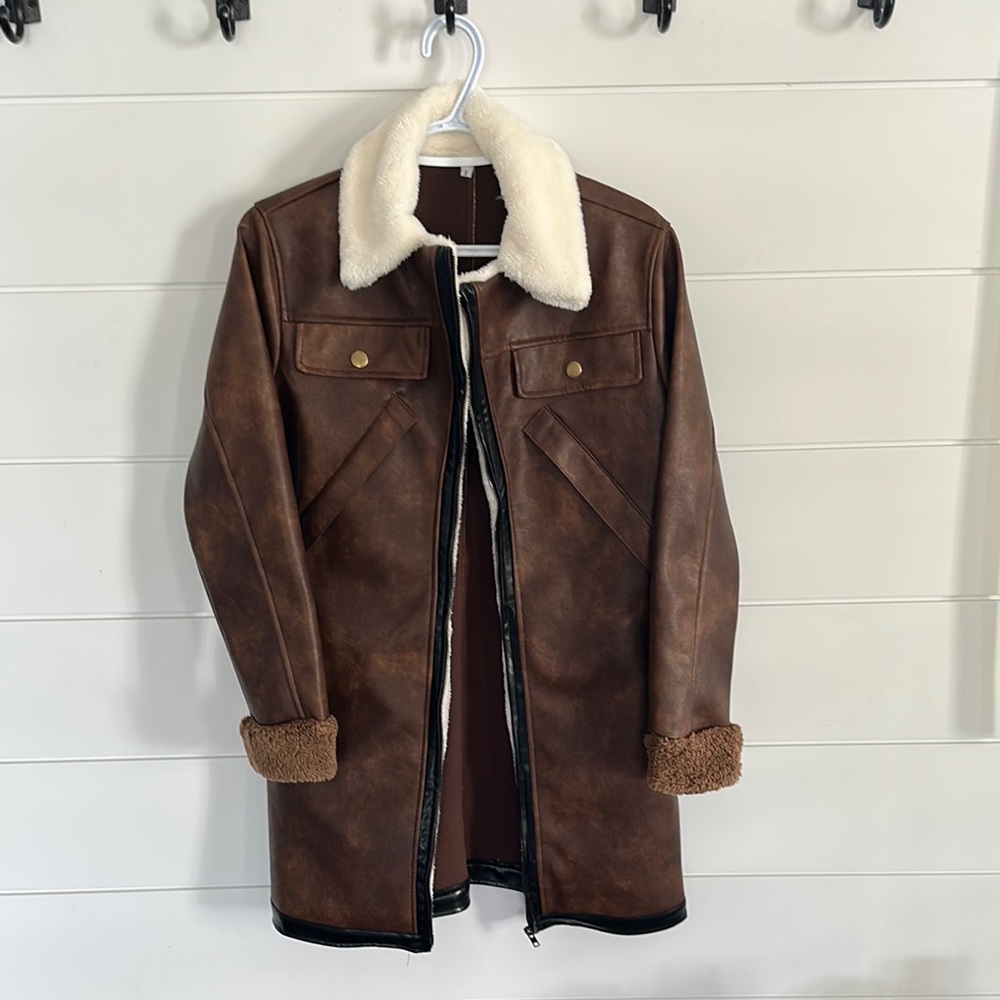 Women’s Brown Shearling Lined Jacket